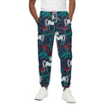 Fairy Floral Unicorn Pattern Print Cotton Sweatpants