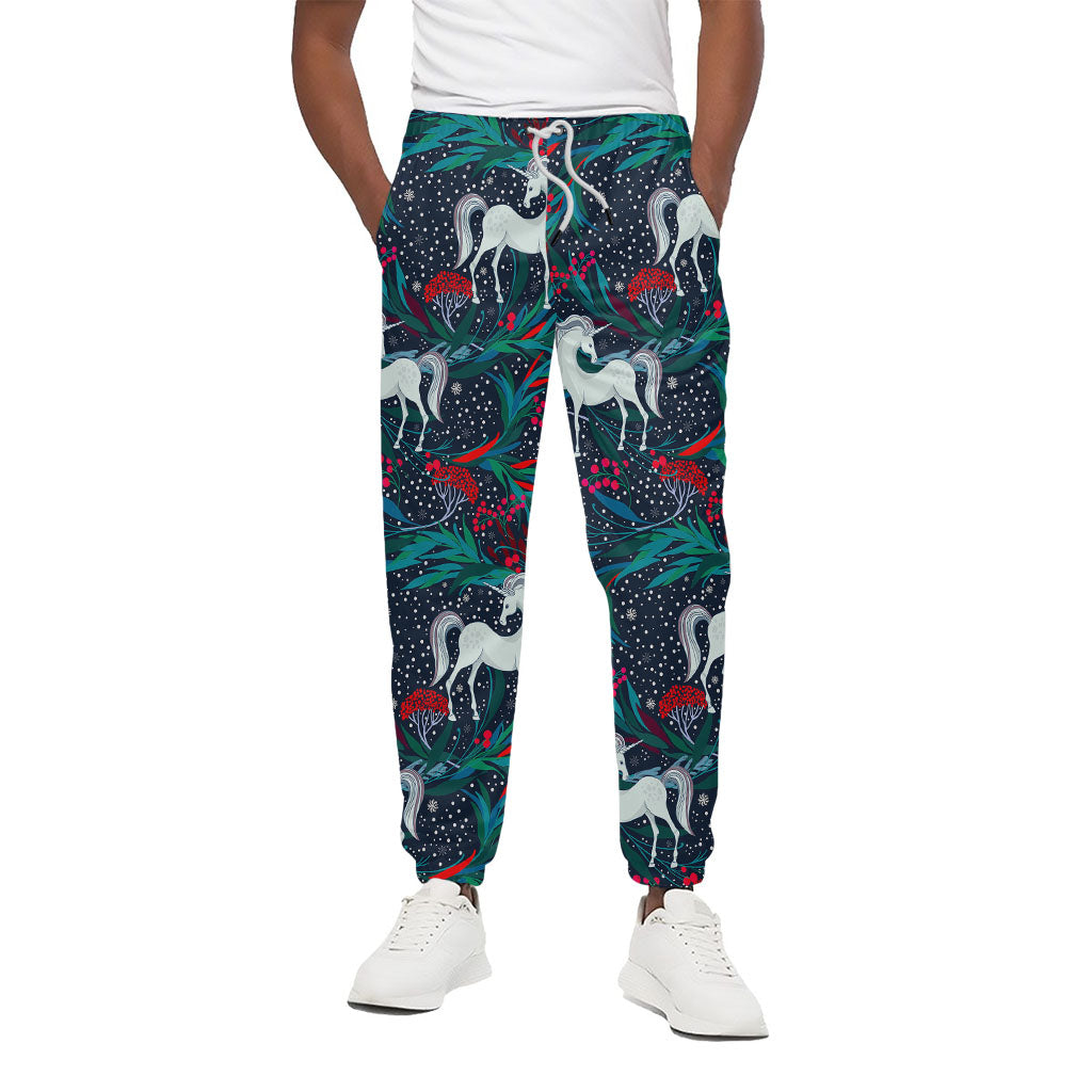 Fairy Floral Unicorn Pattern Print Cotton Pants