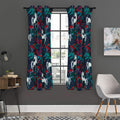 Fairy Floral Unicorn Pattern Print Grommet Curtain Panels