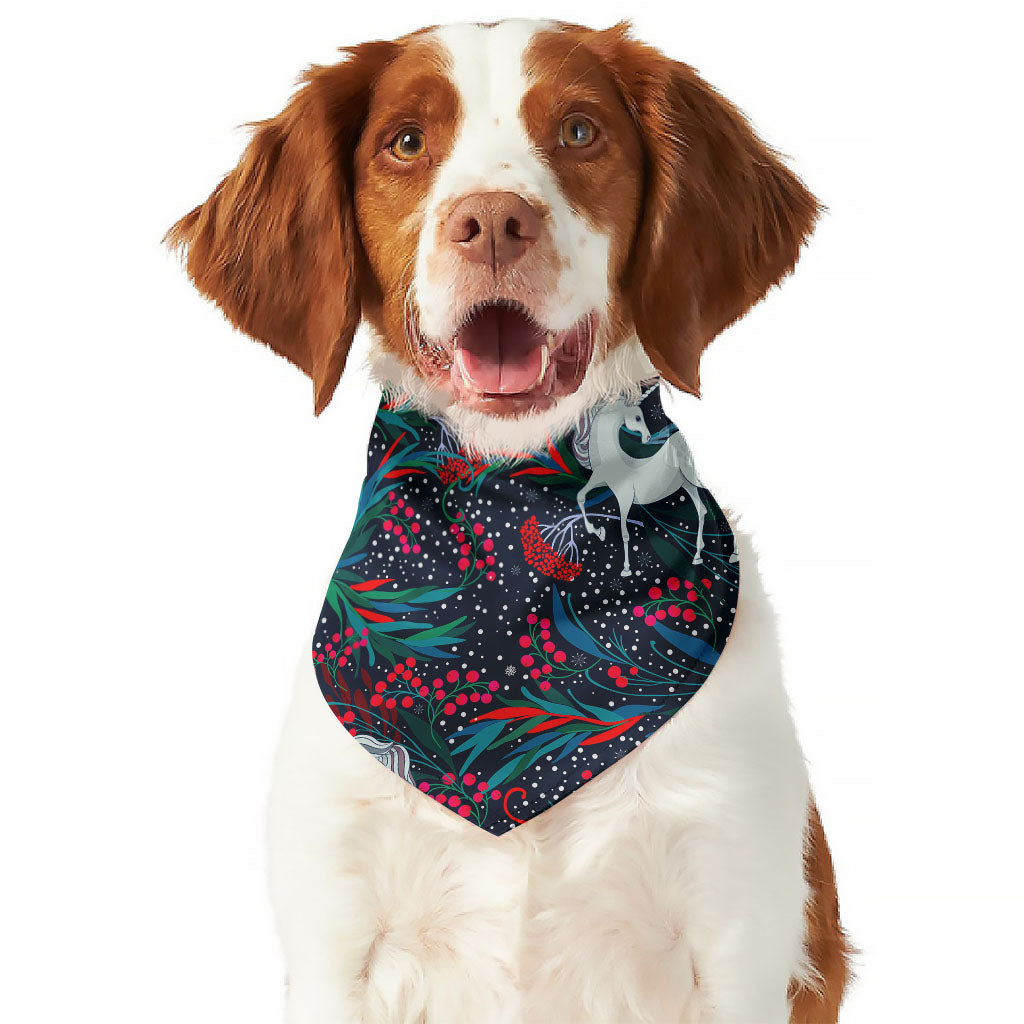 Fairy Floral Unicorn Pattern Print Dog Bandana
