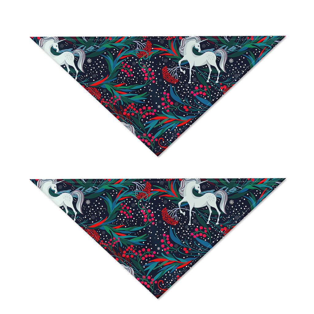 Fairy Floral Unicorn Pattern Print Dog Bandana