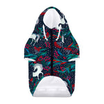 Fairy Floral Unicorn Pattern Print Dog Zip Up Hoodie