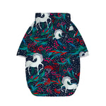 Fairy Floral Unicorn Pattern Print Dog Zip Up Hoodie