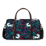 Fairy Floral Unicorn Pattern Print Duffle Bag