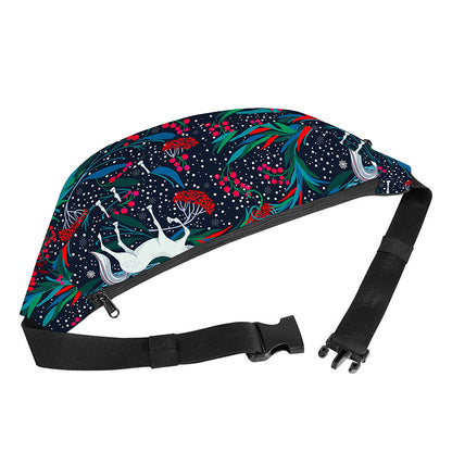Fairy Floral Unicorn Pattern Print Fanny Pack