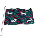 Fairy Floral Unicorn Pattern Print Flag