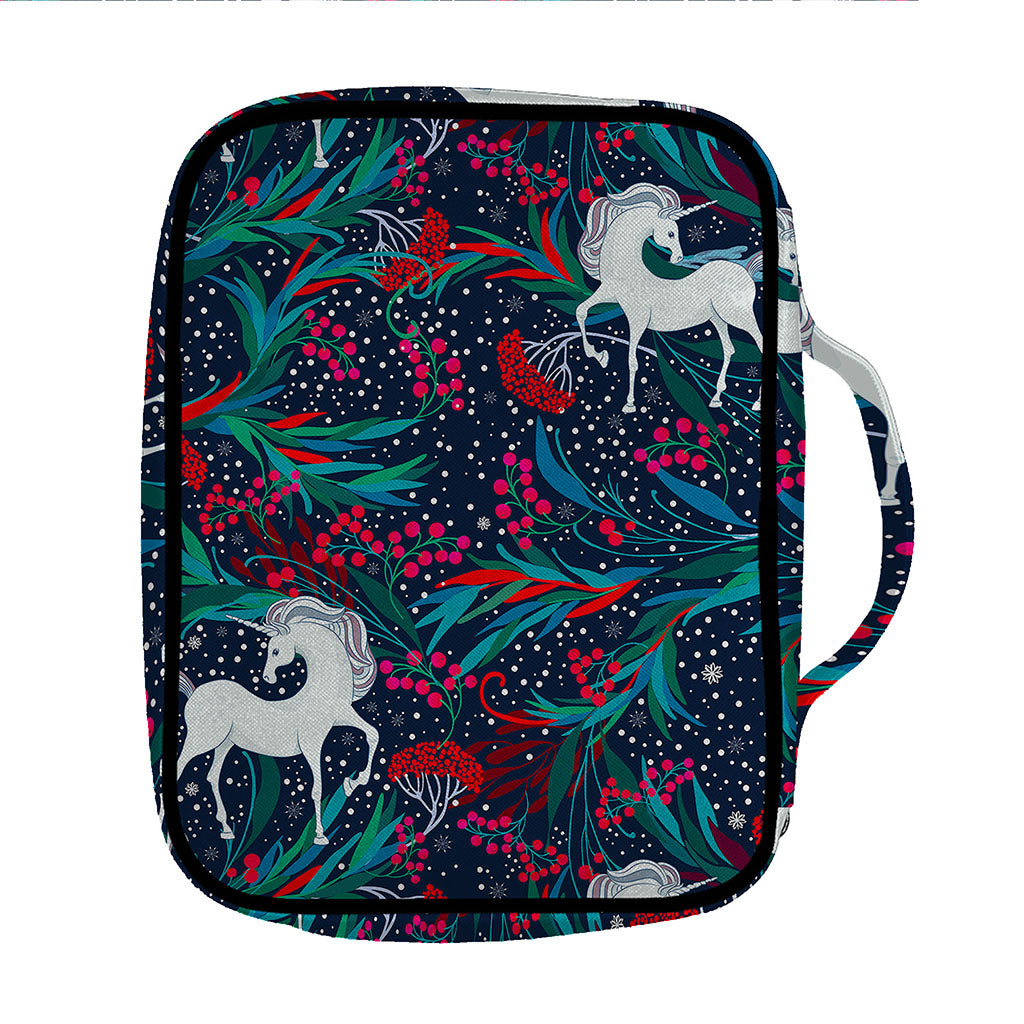 Fairy Floral Unicorn Pattern Print Front Pocket Bible Bag