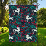 Fairy Floral Unicorn Pattern Print Garden Flag