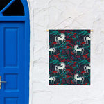 Fairy Floral Unicorn Pattern Print Garden Flag