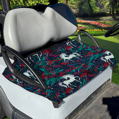 Fairy Floral Unicorn Pattern Print Golf Cart Seat Cover