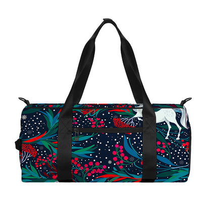 Fairy Floral Unicorn Pattern Print Gym Bag