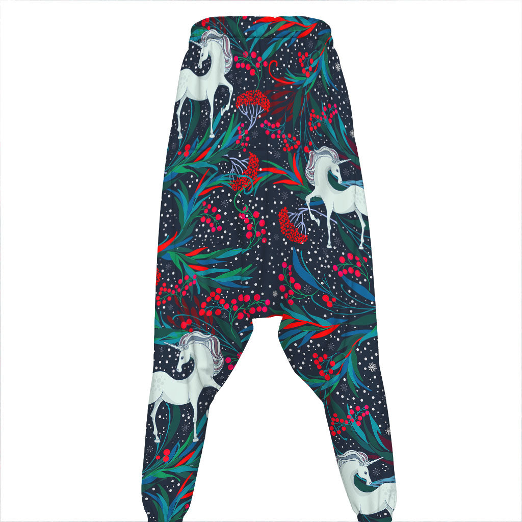 Fairy Floral Unicorn Pattern Print Hammer Pants