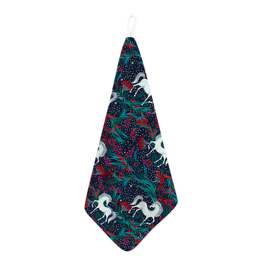 Fairy Floral Unicorn Pattern Print Hand Towel