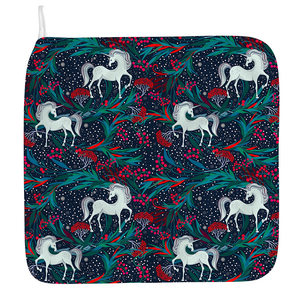Fairy Floral Unicorn Pattern Print Hand Towel