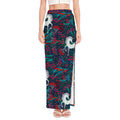 Fairy Floral Unicorn Pattern Print High Slit Maxi Skirt