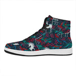 Fairy Floral Unicorn Pattern Print High Top Leather Sneakers