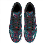 Fairy Floral Unicorn Pattern Print High Top Leather Sneakers
