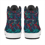 Fairy Floral Unicorn Pattern Print High Top Leather Sneakers