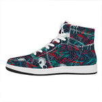 Fairy Floral Unicorn Pattern Print High Top Leather Sneakers
