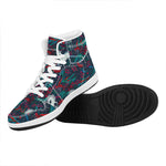 Fairy Floral Unicorn Pattern Print High Top Leather Sneakers