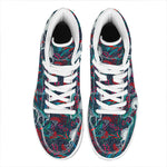 Fairy Floral Unicorn Pattern Print High Top Leather Sneakers
