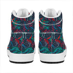 Fairy Floral Unicorn Pattern Print High Top Leather Sneakers