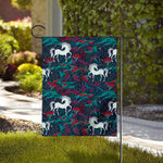 Fairy Floral Unicorn Pattern Print House Flag
