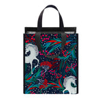 Fairy Floral Unicorn Pattern Print Insulated Lunch Tote
