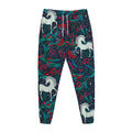Fairy Floral Unicorn Pattern Print Jogger Pants