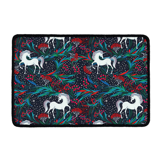 Fairy Floral Unicorn Pattern Print Kitchen Mat