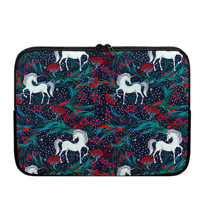Fairy Floral Unicorn Pattern Print Laptop Sleeve