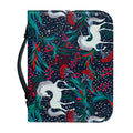Fairy Floral Unicorn Pattern Print Leather Bible Cover