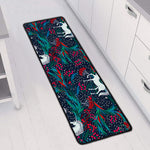 Fairy Floral Unicorn Pattern Print Long Kitchen Mat