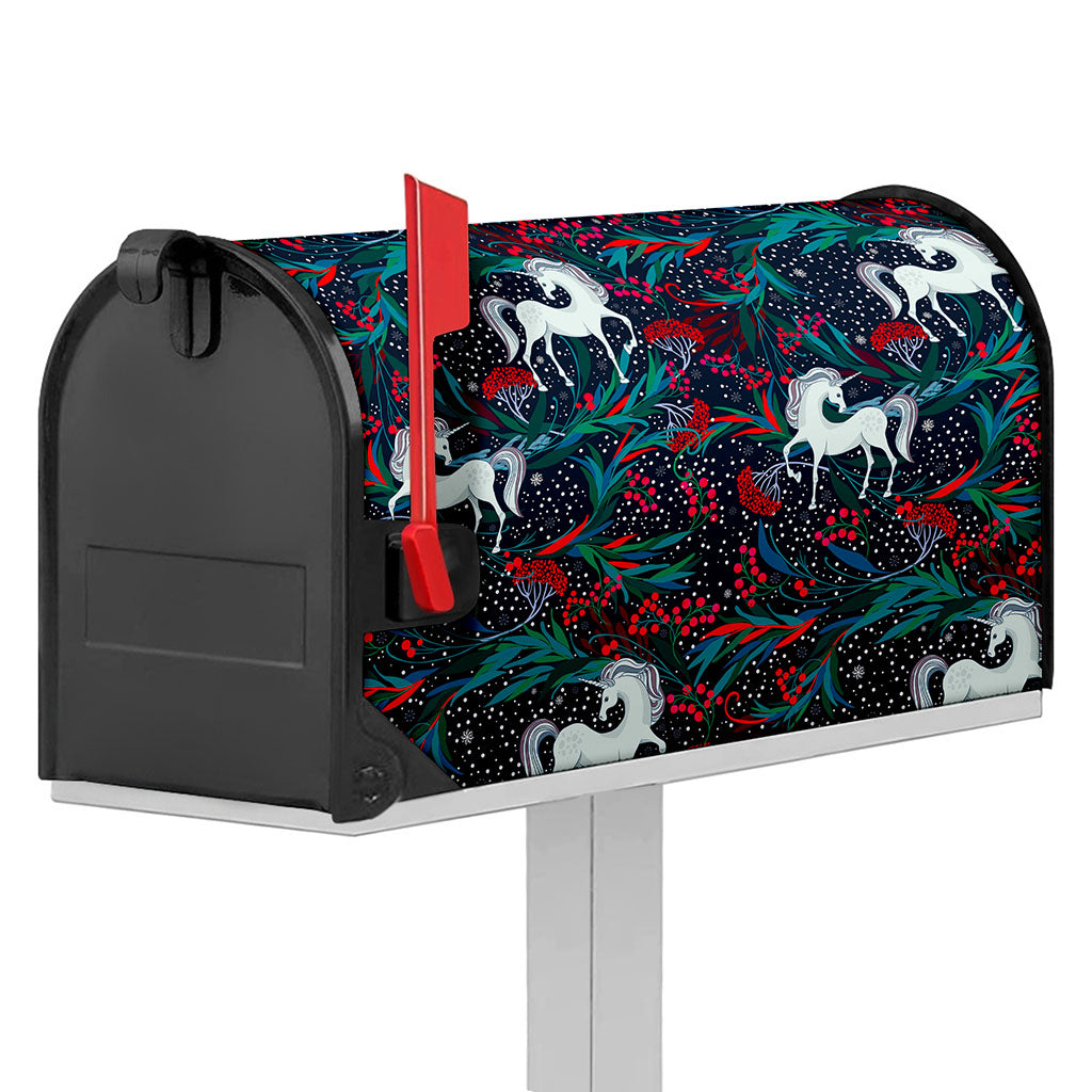 Fairy Floral Unicorn Pattern Print Mailbox Cover