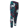 Fairy Floral Unicorn Pattern Print Men's Compression Pants