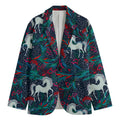 Fairy Floral Unicorn Pattern Print Men's Cotton Blazer