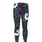 Fairy Floral Unicorn Pattern Print Men's leggings
