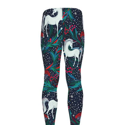 Fairy Floral Unicorn Pattern Print Men's leggings