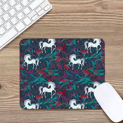 Fairy Floral Unicorn Pattern Print Mouse Pad