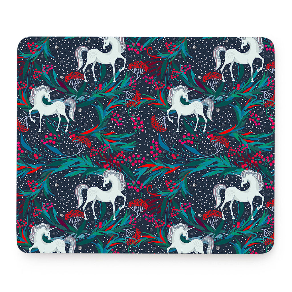 Fairy Floral Unicorn Pattern Print Mouse Pad