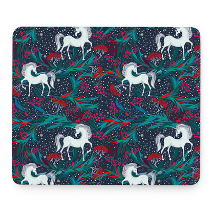 Fairy Floral Unicorn Pattern Print Mouse Pad