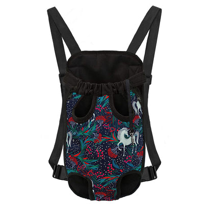 Fairy Floral Unicorn Pattern Print Pet Carrier Backpack
