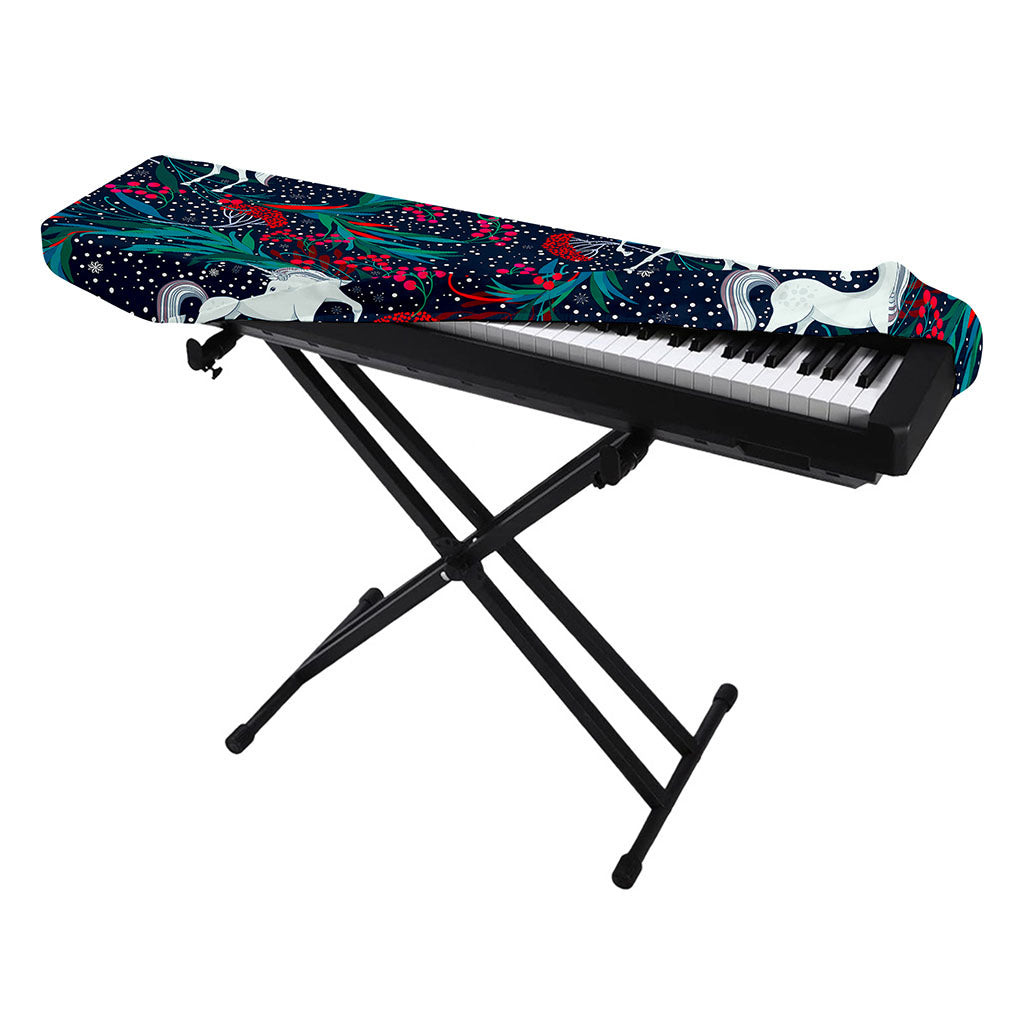 Fairy Floral Unicorn Pattern Print Piano Keyboard Cover