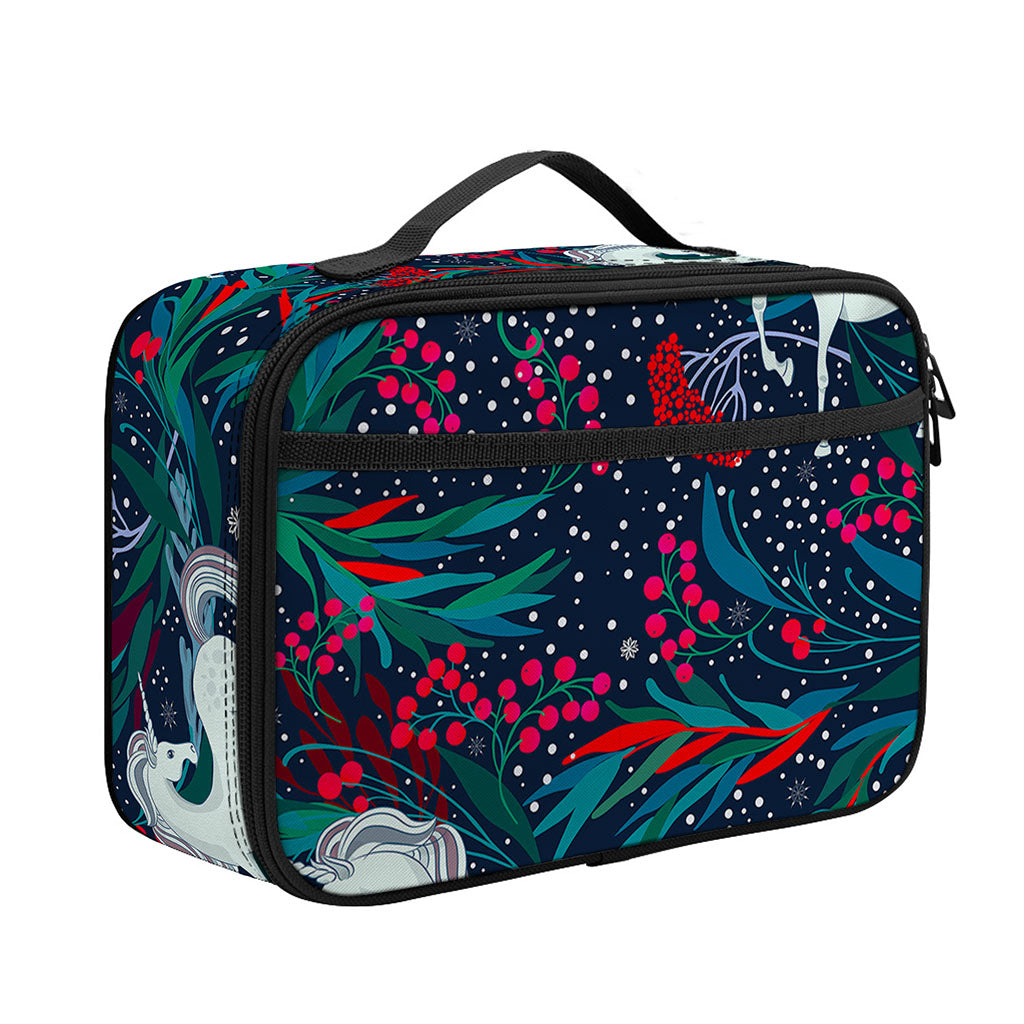 Fairy Floral Unicorn Pattern Print Portable Lunch Bag