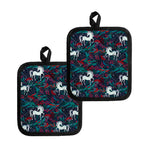 Fairy Floral Unicorn Pattern Print Pot Holders