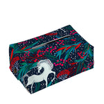 Fairy Floral Unicorn Pattern Print Rectangle Tissue Box Cover