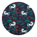 Fairy Floral Unicorn Pattern Print Round Blanket