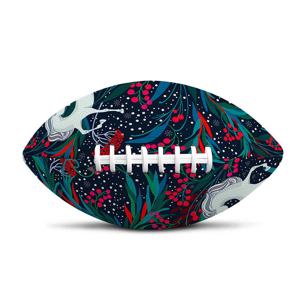 Fairy Floral Unicorn Pattern Print Rugby Ball