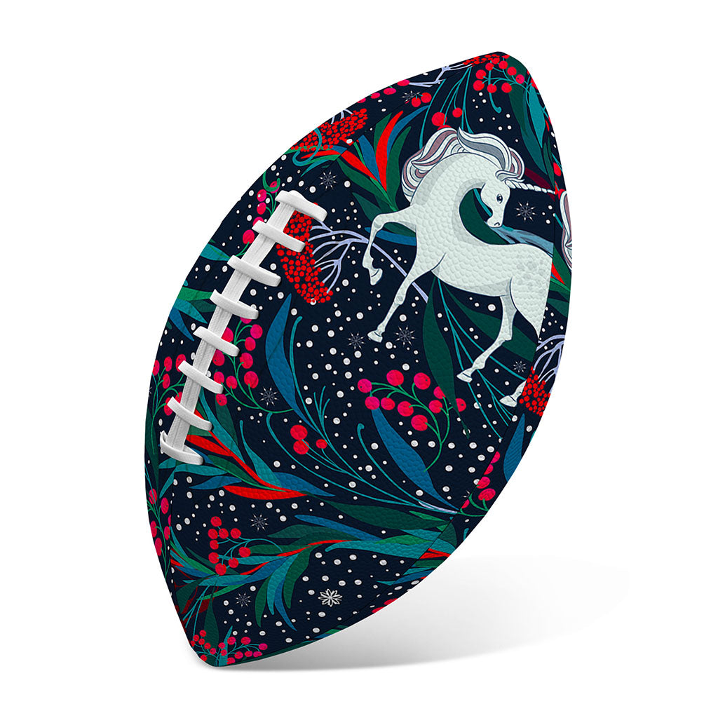 Fairy Floral Unicorn Pattern Print Rugby Ball