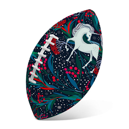 Fairy Floral Unicorn Pattern Print Rugby Ball